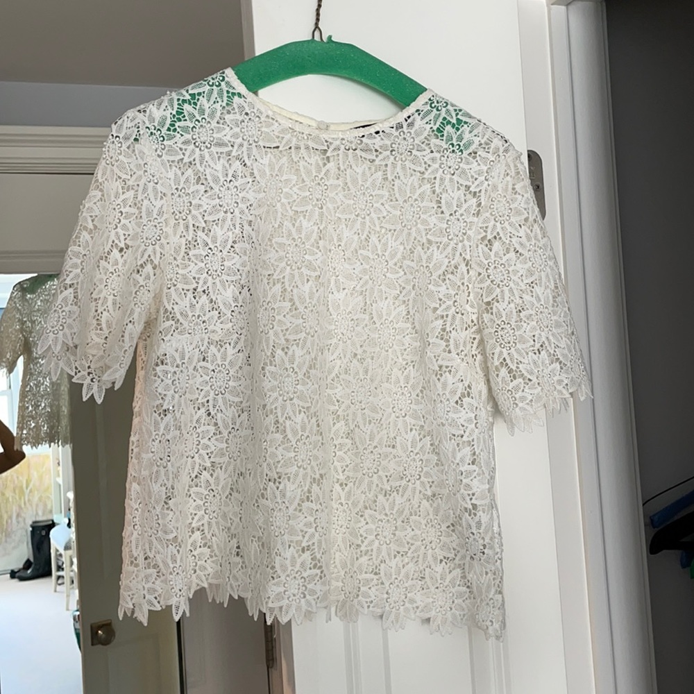 White Lacy Top